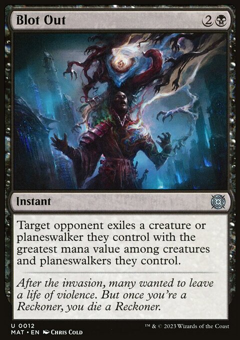 Blot Out, March of the Machine: The Aftermath #12, Magic: The Gathering card