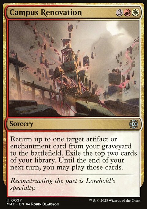 Campus Renovation, March of the Machine: The Aftermath #27, Magic: The Gathering card
