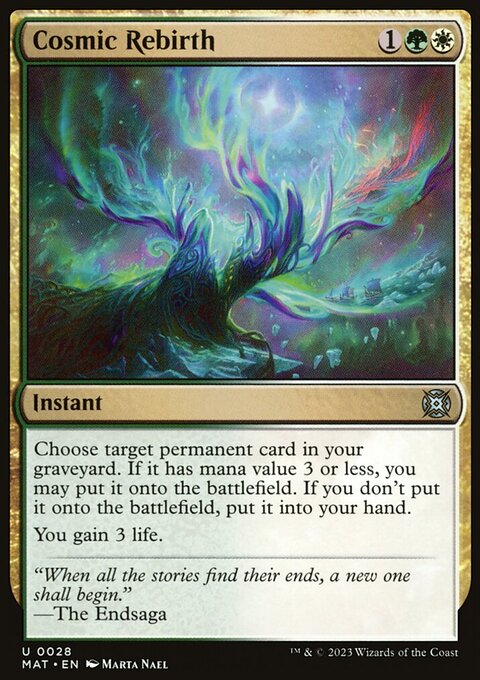 Cosmic Rebirth, March of the Machine: The Aftermath #28, Magic: The Gathering card