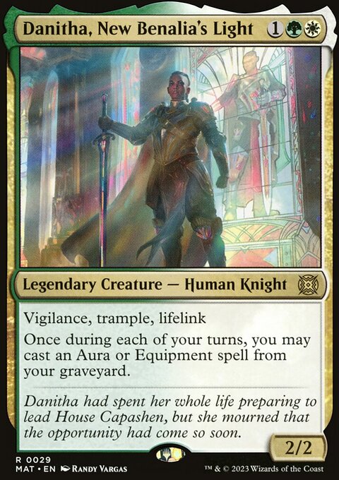 Danitha, New Benalia's Light, March of the Machine: The Aftermath #29, Magic: The Gathering card