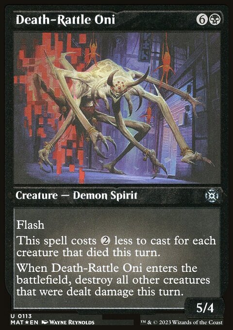 Death-Rattle Oni, March of the Machine: The Aftermath #113, Magic: The Gathering card