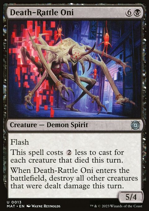 Death-Rattle Oni, March of the Machine: The Aftermath #13, Magic: The Gathering card