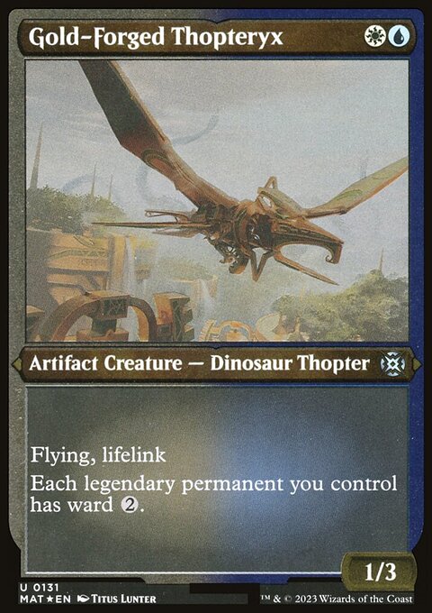 Gold-Forged Thopteryx, March of the Machine: The Aftermath #131, Magic: The Gathering card
