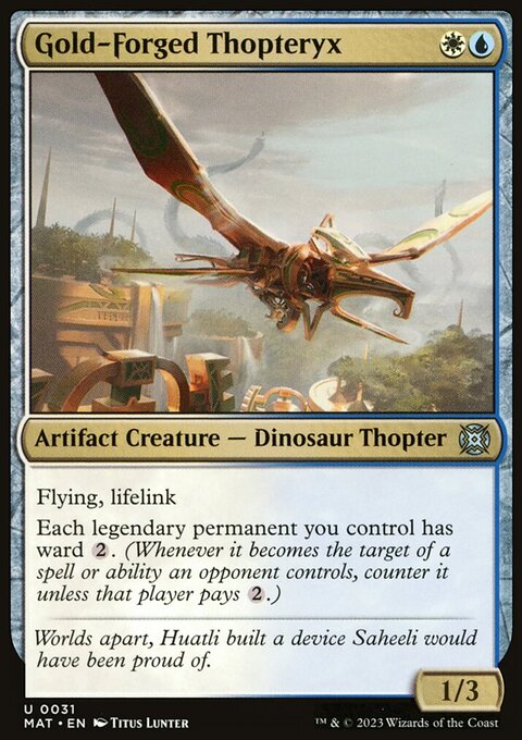 Gold-Forged Thopteryx, March of the Machine: The Aftermath #31, Magic: The Gathering card