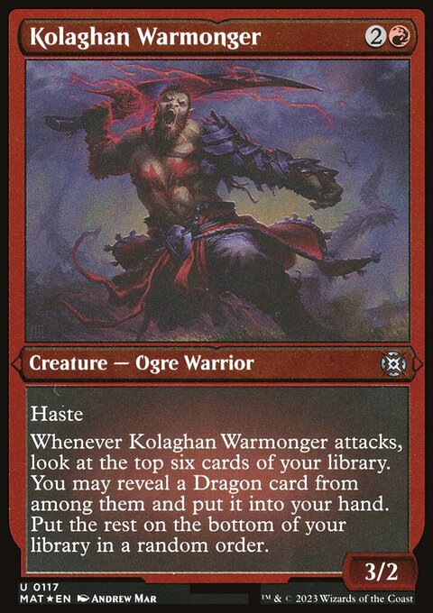 Kolaghan Warmonger, March of the Machine: The Aftermath #117, Magic: The Gathering card