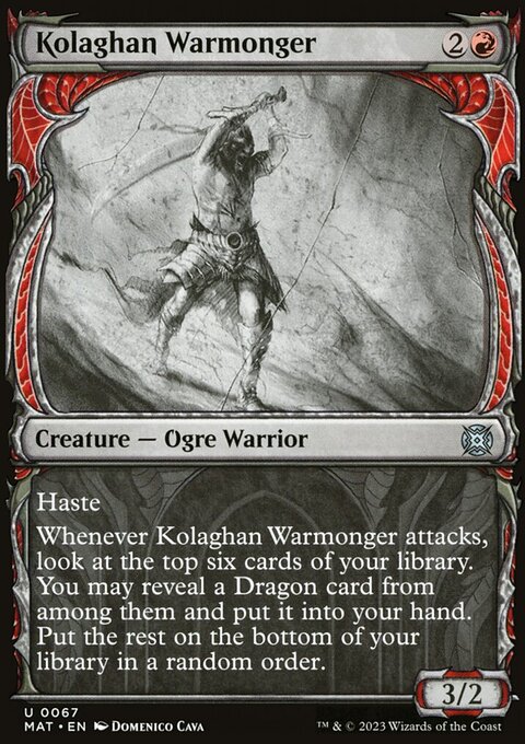 Kolaghan Warmonger, March of the Machine: The Aftermath #67, Magic: The Gathering card