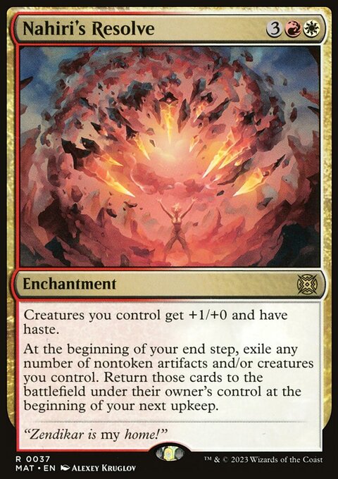 Nahiri's Resolve, March of the Machine: The Aftermath #37, Magic: The Gathering card