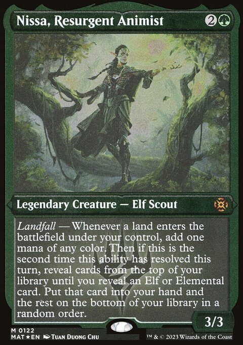 Nissa, Resurgent Animist, March of the Machine: The Aftermath #122, Magic: The Gathering card