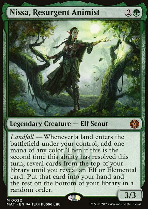 Nissa, Resurgent Animist, March of the Machine: The Aftermath #22, Magic: The Gathering card