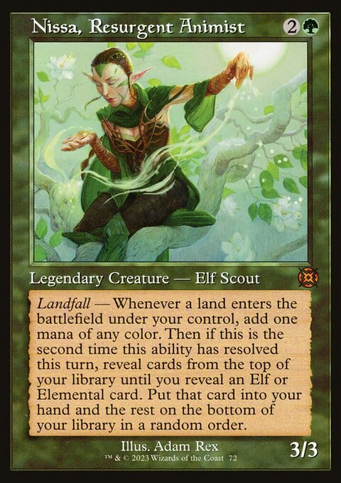 Nissa, Resurgent Animist, March of the Machine: The Aftermath #72, Magic: The Gathering card
