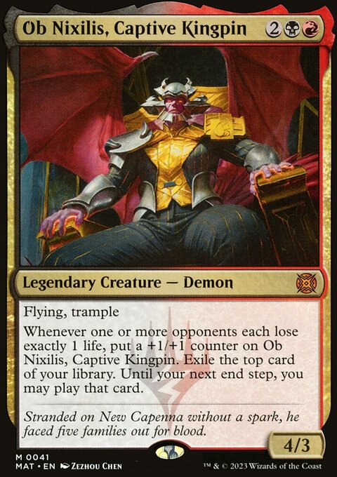 Ob Nixilis, Captive Kingpin, March of the Machine: The Aftermath #41, Magic: The Gathering card
