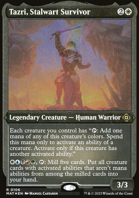 Tazri, Stalwart Survivor, March of the Machine: The Aftermath #106, Magic: The Gathering card