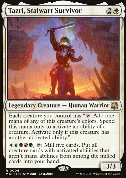 Tazri, Stalwart Survivor, March of the Machine: The Aftermath #6, Magic: The Gathering card
