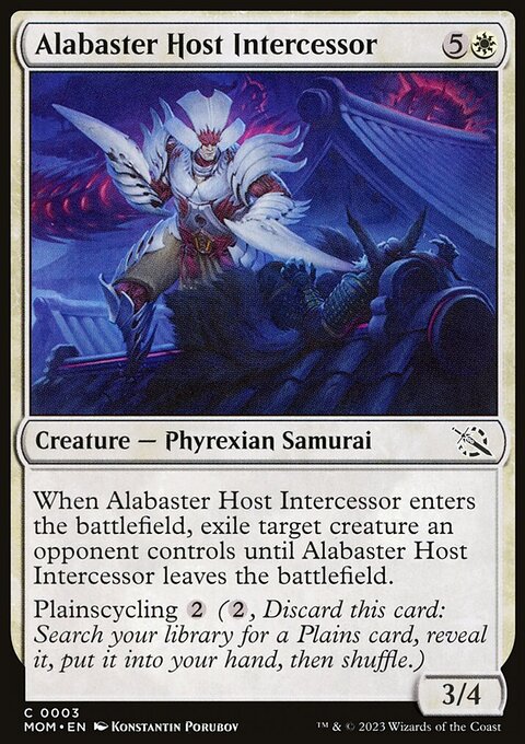 Alabaster Host Intercessor, March of the Machine #3, Magic: The Gathering card