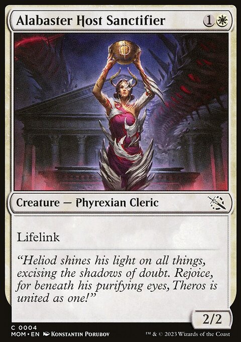 Alabaster Host Sanctifier, March of the Machine #4, Magic: The Gathering card
