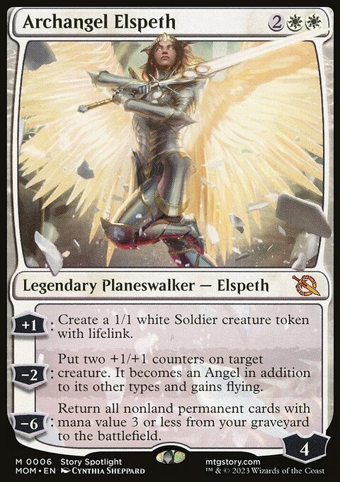 Archangel Elspeth, March of the Machine #6, Magic: The Gathering card