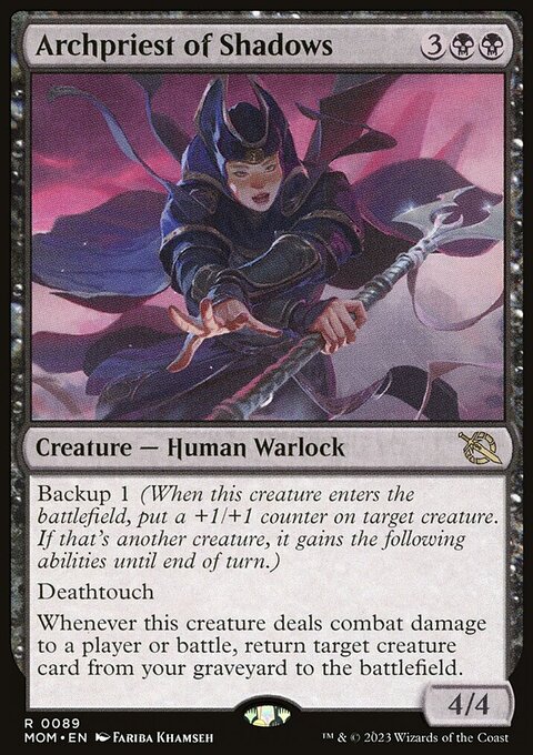 Archpriest of Shadows, March of the Machine #89, Magic: The Gathering card