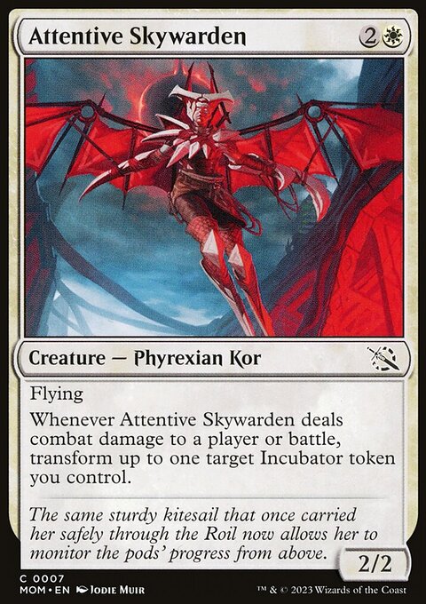 Attentive Skywarden, March of the Machine #7, Magic: The Gathering card