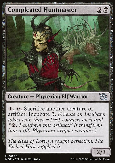 Compleated Huntmaster, March of the Machine #96, Magic: The Gathering card