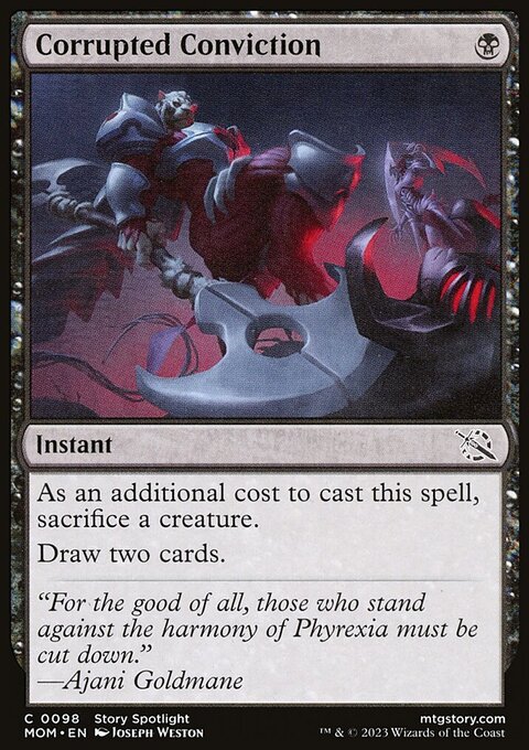Corrupted Conviction, March of the Machine #98, Magic: The Gathering card