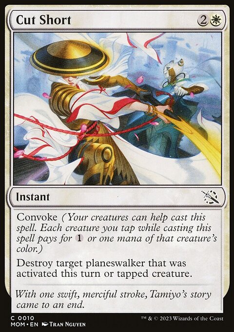 Cut Short, March of the Machine #10, Magic: The Gathering card
