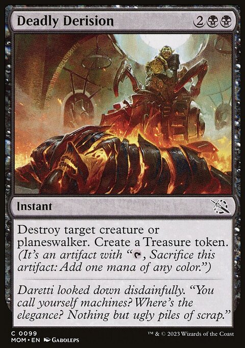 Deadly Derision, March of the Machine #99, Magic: The Gathering card