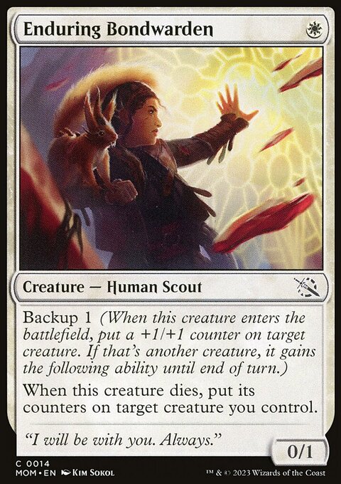 Enduring Bondwarden, March of the Machine #14, Magic: The Gathering card