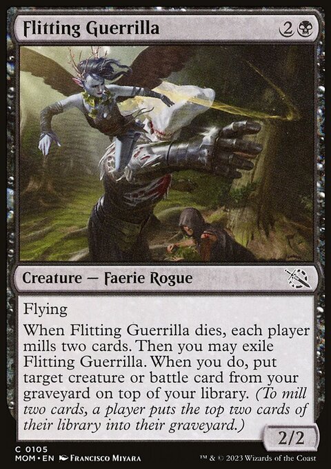 Flitting Guerrilla, March of the Machine #105, Magic: The Gathering card