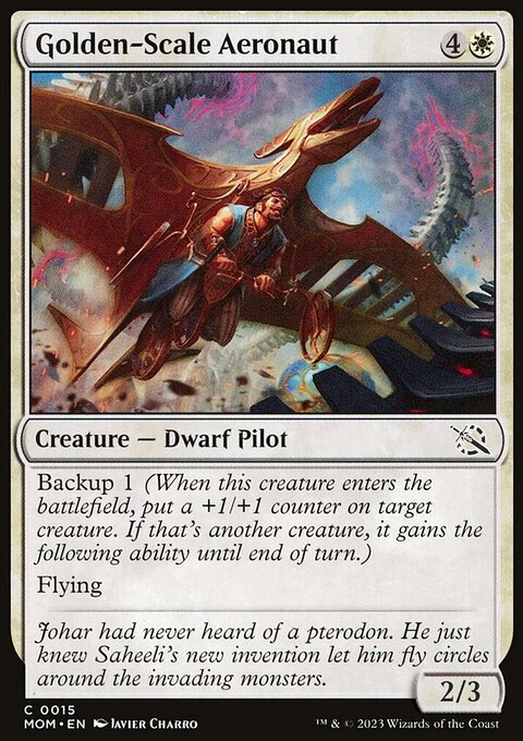Golden-Scale Aeronaut, March of the Machine #15, Magic: The Gathering card