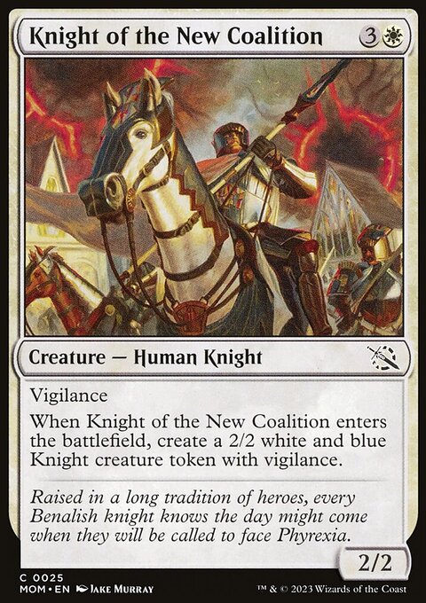 Knight of the New Coalition, March of the Machine #25, Magic: The Gathering card