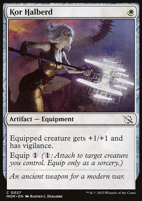 Kor Halberd, March of the Machine #27, Magic: The Gathering card