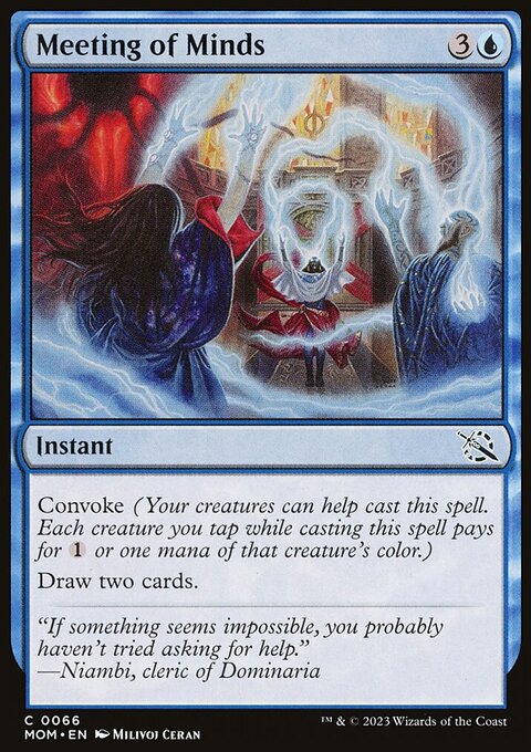 Meeting of Minds, March of the Machine #66, Magic: The Gathering card