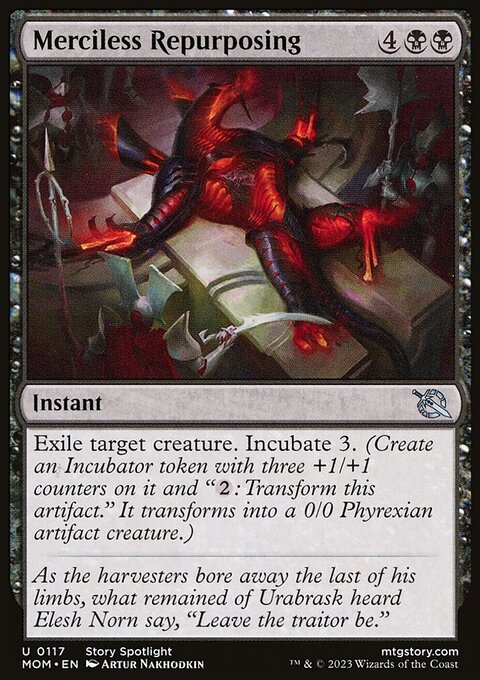 Merciless Repurposing, March of the Machine #117, Magic: The Gathering card