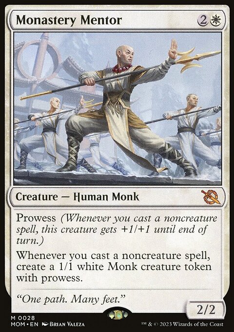 Monastery Mentor, March of the Machine #28, Magic: The Gathering card