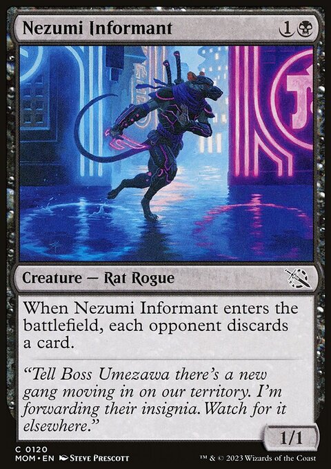 Nezumi Informant, March of the Machine #120, Magic: The Gathering card