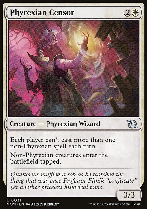 Phyrexian Censor, March of the Machine #31, Magic: The Gathering card