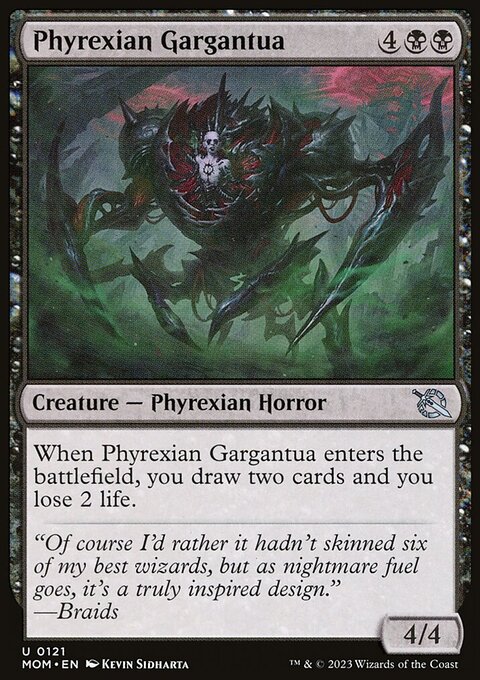 Phyrexian Gargantua, March of the Machine #121, Magic: The Gathering card