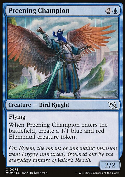 Preening Champion, March of the Machine #73, Magic: The Gathering card