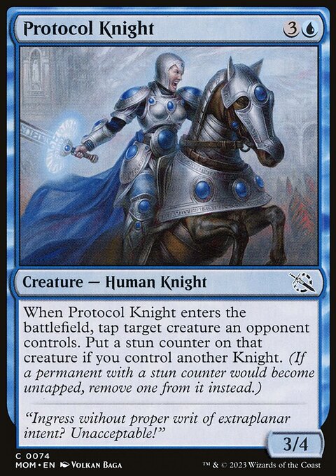 Protocol Knight, March of the Machine #74, Magic: The Gathering card