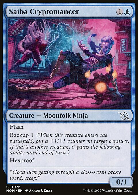 Saiba Cryptomancer, March of the Machine #76, Magic: The Gathering card