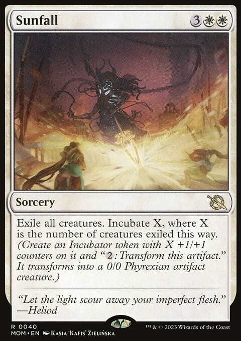 Sunfall, March of the Machine #40, Magic: The Gathering card