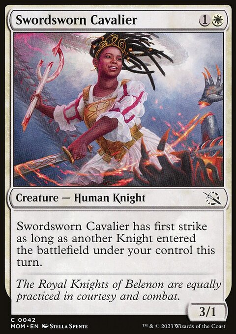 Swordsworn Cavalier, March of the Machine #42, Magic: The Gathering card