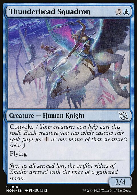 Thunderhead Squadron, March of the Machine #81, Magic: The Gathering card