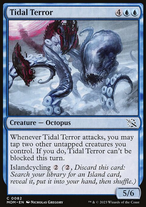 Tidal Terror, March of the Machine #82, Magic: The Gathering card