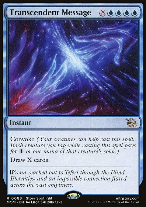 Transcendent Message, March of the Machine #83, Magic: The Gathering card