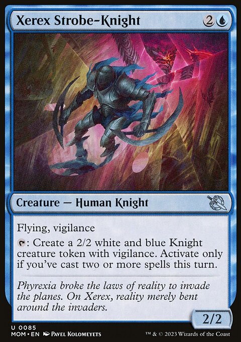 Xerex Strobe-Knight, March of the Machine #85, Magic: The Gathering card