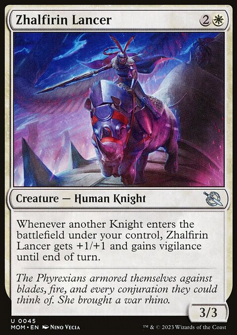 Zhalfirin Lancer, March of the Machine #45, Magic: The Gathering card