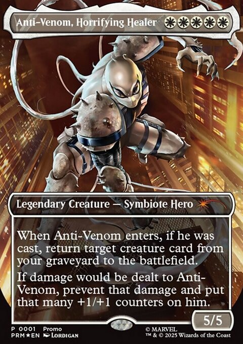 Anti-Venom, Horrifying Healer, Marvel Legends Series Inserts #1, Magic: The Gathering card
