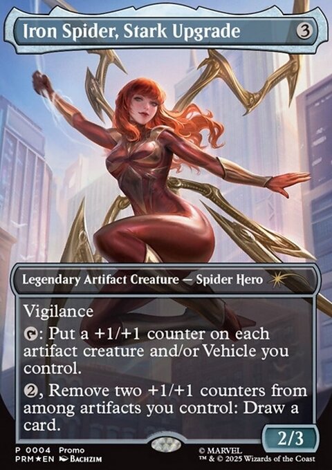 Iron Spider, Stark Upgrade, Marvel Legends Series Inserts #4, Magic: The Gathering card