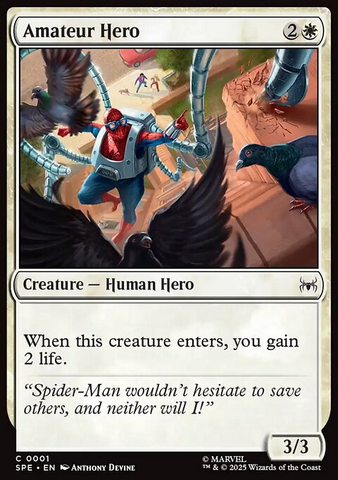 Amateur Hero, Marvel's Spider-Man Eternal #1, Magic: The Gathering card